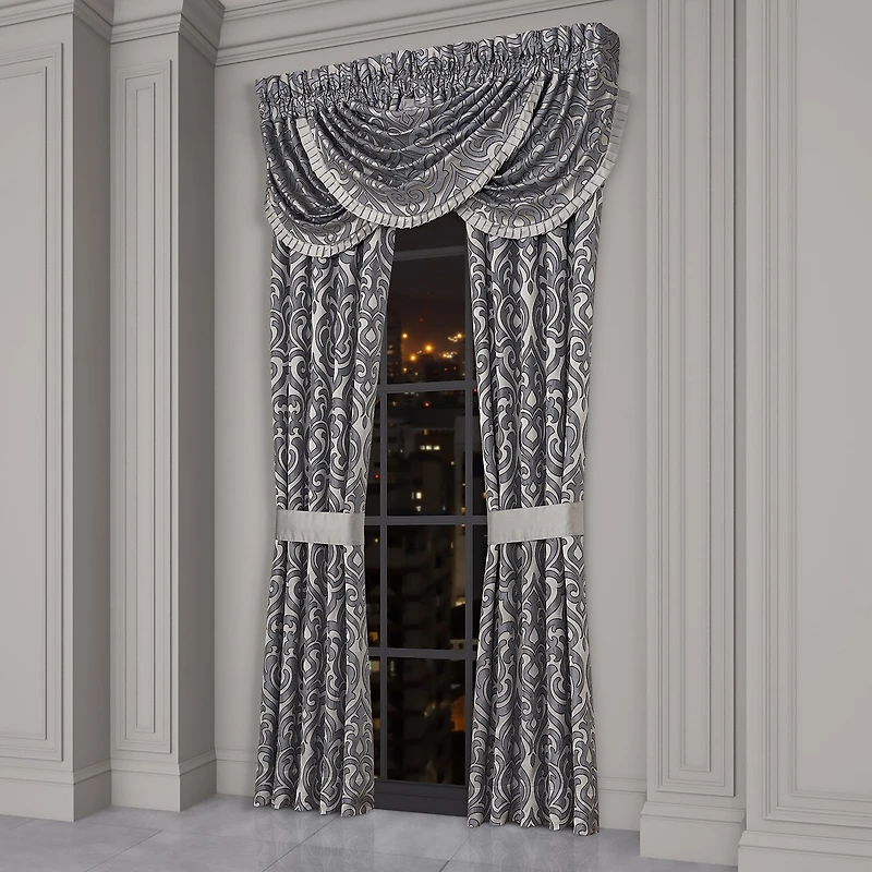 Queen Street Bylthe Pewter Rod Pocket Blackout Set of 2 Curtain Panel