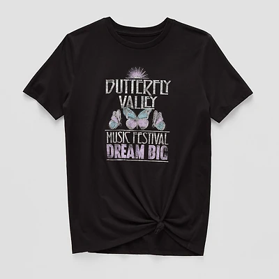 Thereabouts Oversize Little & Big Kid Girls Round Neck Short Sleeve Oversized Graphic T-Shirt