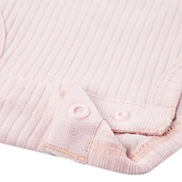 Huggies Baby Girls Crew Neck Long Sleeve Rib Knit 2-pc. Bodysuit