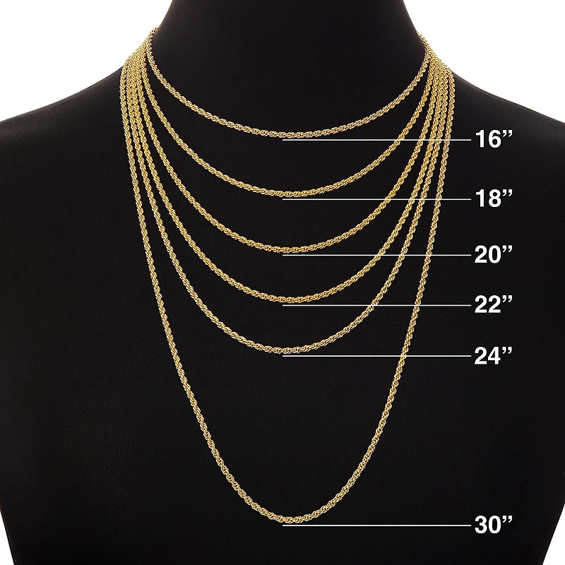 Silver Reflections Womens 18K Gold Over Brass 18 Inch Paperclip Chain Necklace
