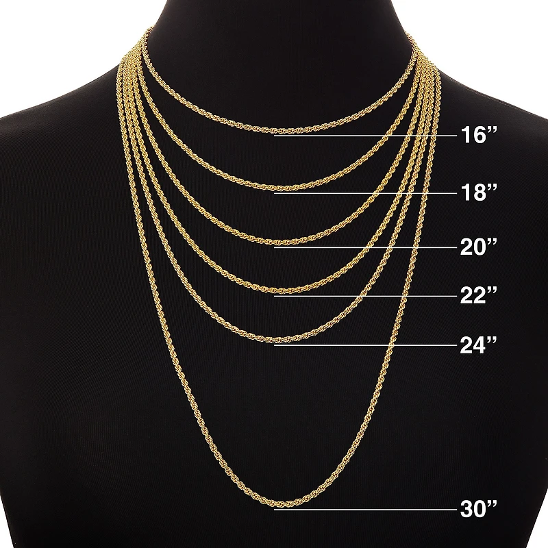 Silver Reflections Womens 18K Gold Over Brass 18 Inch Paperclip Chain Necklace