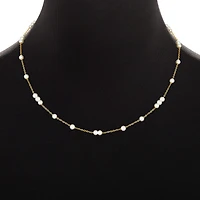 Silver Reflections Womens 18K Gold Over Brass 18 Inch Cable Chain Necklace