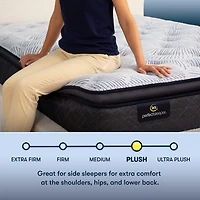 Serta Perfect Sleeper Blue Lagoon Nights 14.5" Plush Pillow Top - Mattress + Adjustable Base