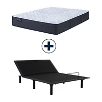 Serta Perfect Sleeper Blue Lagoon Nights 12" Firm Tight Top - Mattress + Adjustable Base