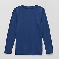 Thereabouts Little & Big Kid Boys Crew Neck Long Sleeve Regular Fit Graphic T-Shirt
