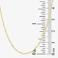 Womens 10K Gold 18 Inch Figaro Chain Necklace