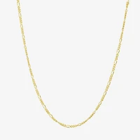 Womens 10K Gold 18 Inch Figaro Chain Necklace