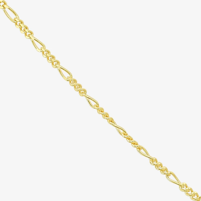 Womens 10K Gold 18 Inch Figaro Chain Necklace