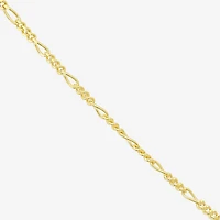 Womens 10K Gold 18 Inch Figaro Chain Necklace