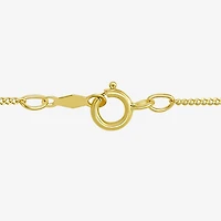 Womens 10K Gold 18 Inch Curb Chain Necklace