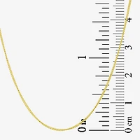 Womens 10K Gold 18 Inch Curb Chain Necklace