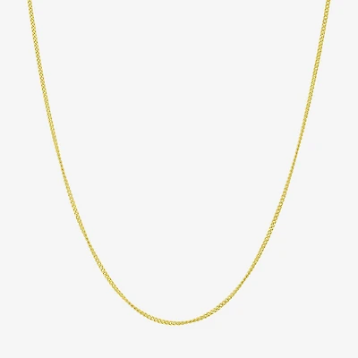 Womens 10K Gold Inch Curb Chain Necklace