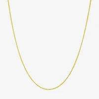 Womens 10K Gold 18 Inch Curb Chain Necklace
