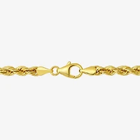 Made in Italy Unisex Adult 10K Gold 22 Inch Rope Chain Necklace