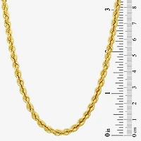 Made in Italy Unisex Adult 10K Gold 22 Inch Rope Chain Necklace