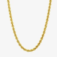Made in Italy Unisex Adult 10K Gold 22 Inch Rope Chain Necklace
