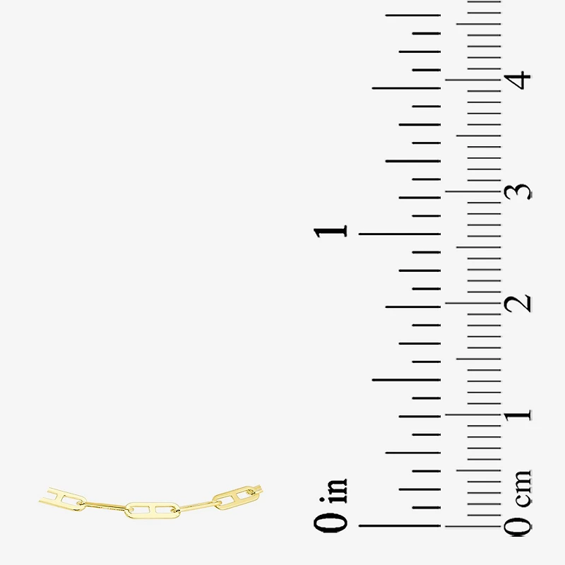 Womens 10K Gold 7.5 Inch Chain Bracelet