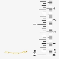 Womens 10K Gold 7.5 Inch Chain Bracelet