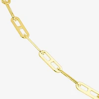 Womens 10K Gold 7.5 Inch Chain Bracelet