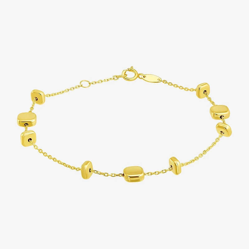 Womens 10K Gold Semisolid Chain Bracelet