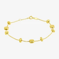 Womens 10K Gold Semisolid Chain Bracelet