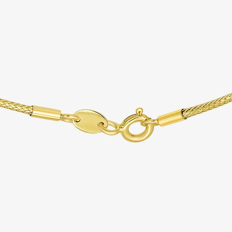 Made in Italy Womens 10K Gold 7.5 Inch Mesh Chain Bracelet