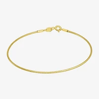 Made in Italy Womens 10K Gold 7.5 Inch Mesh Chain Bracelet