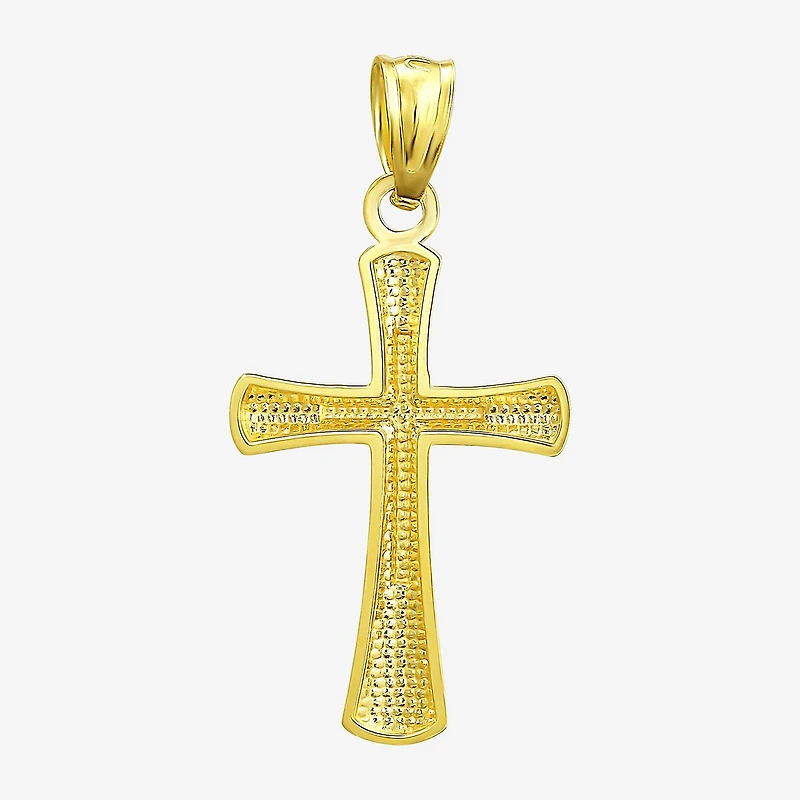 Religious Jewelry Cross! Unisex Adult 10K Gold Cross Pendant