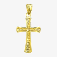 Religious Jewelry Cross! Unisex Adult 10K Gold Cross Pendant