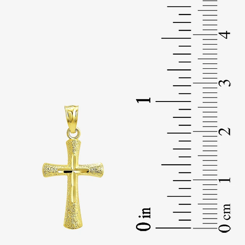 Religious Jewelry Cross! Unisex Adult 10K Gold Cross Pendant