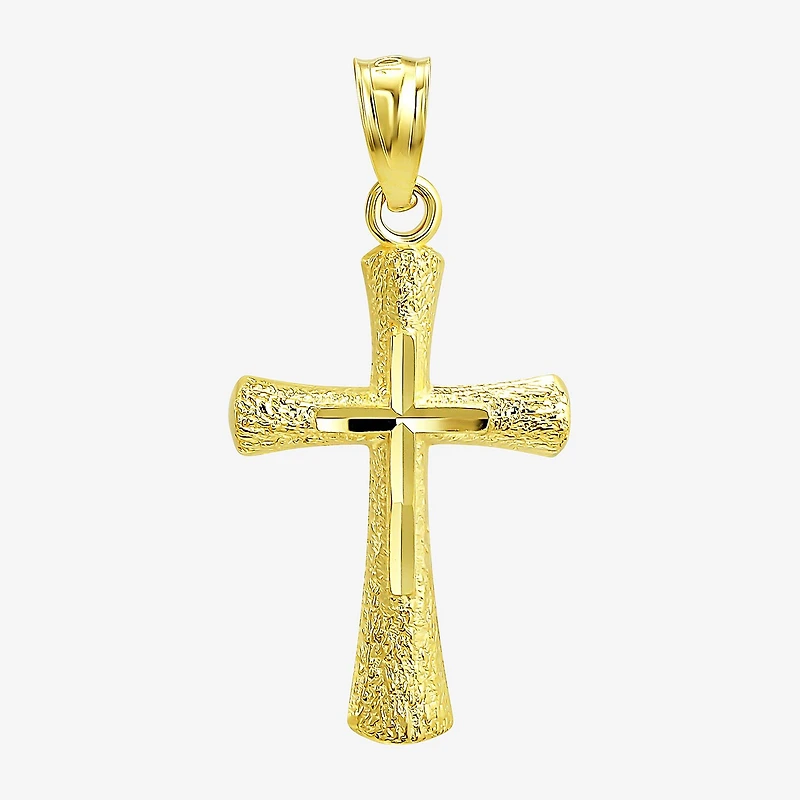 Religious Jewelry Cross! Unisex Adult 10K Gold Cross Pendant