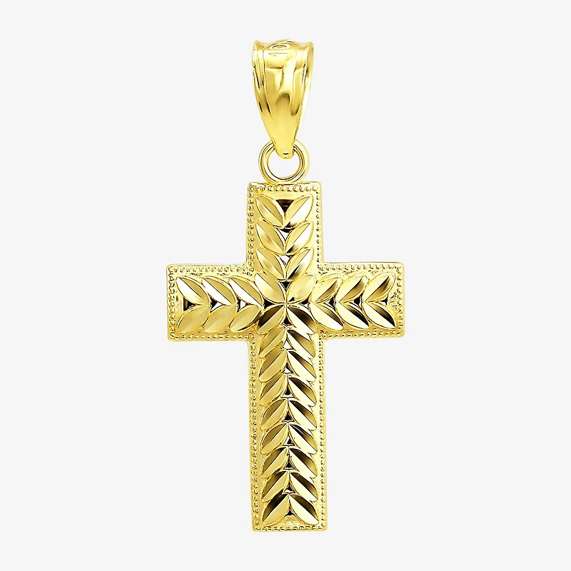 Religious Jewelry Cross! Womens 10K Gold Cross Pendant