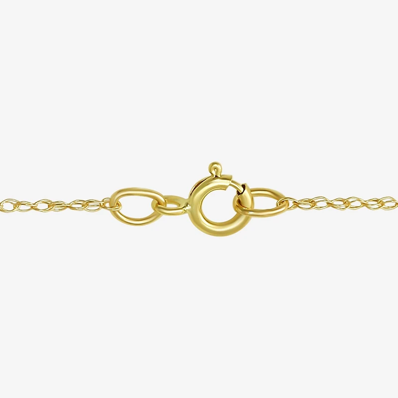 Womens 10K Gold Pear 18 Inch Pendant Necklace