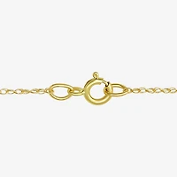Womens 10K Gold Pear 18 Inch Pendant Necklace