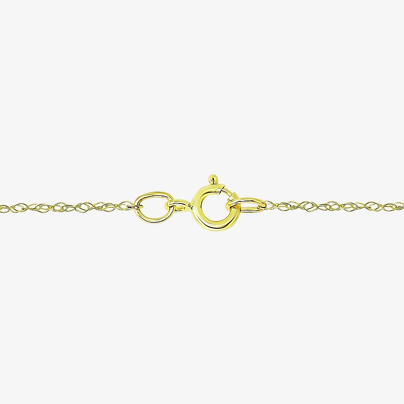 Womens 10K Gold Heart 18 Inch Pendant Necklace
