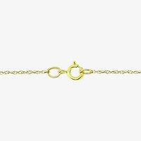 Womens 10K Gold Heart 18 Inch Pendant Necklace