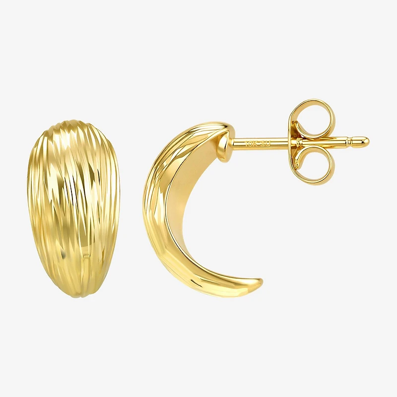 Made in Italy 10K Gold 12mm Stud Earrings