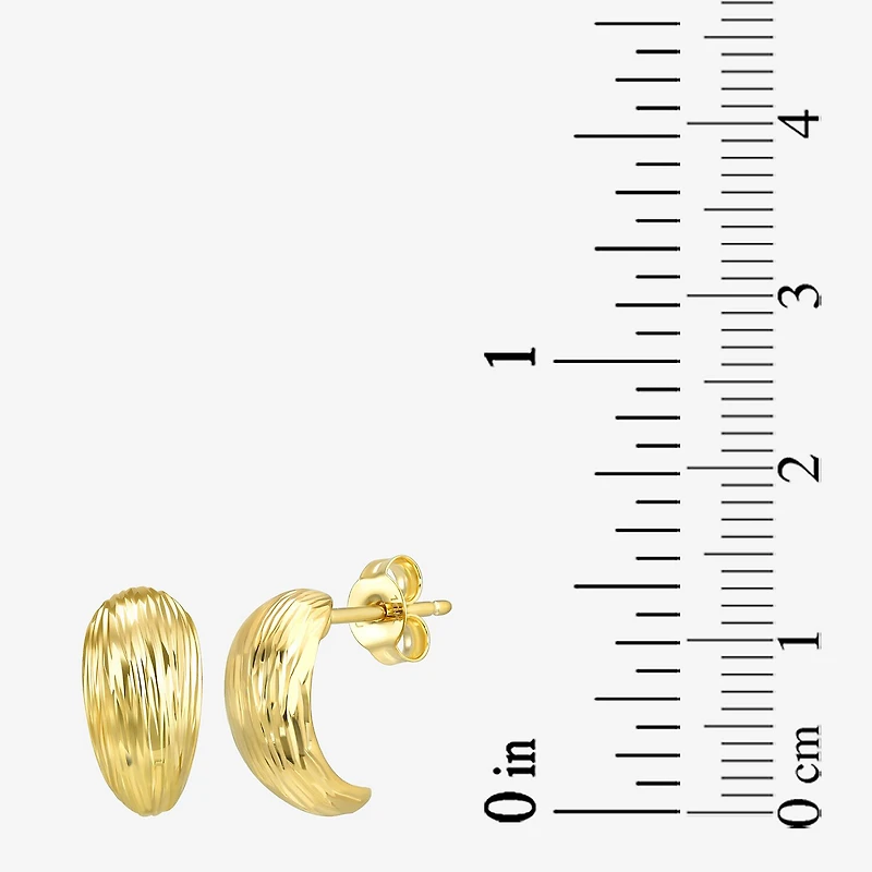 Made in Italy 10K Gold 12mm Stud Earrings