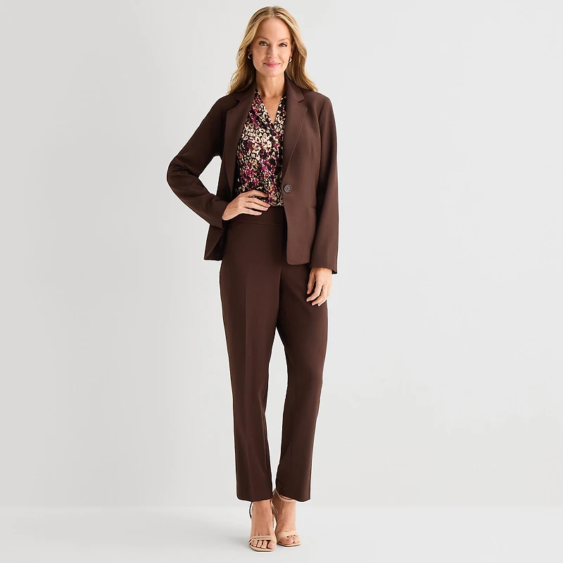 Black Label by Evan-Picone Womens Classic Fit Suit Jacket