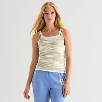 Arizona Womens Juniors Square Neck 2 Piece Sleeveless Camisole