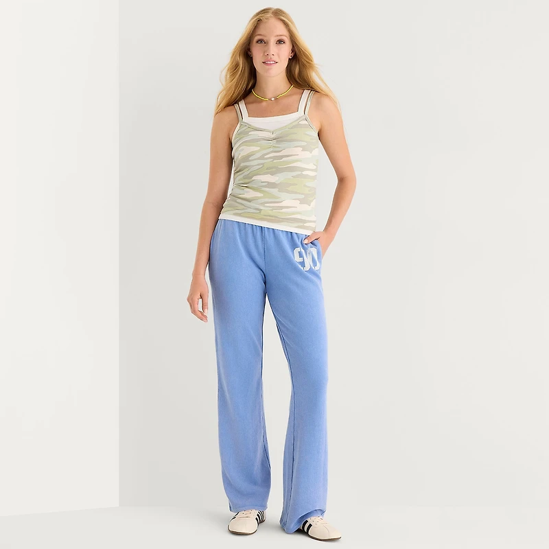 Arizona Womens Juniors Square Neck 2 Piece Sleeveless Camisole