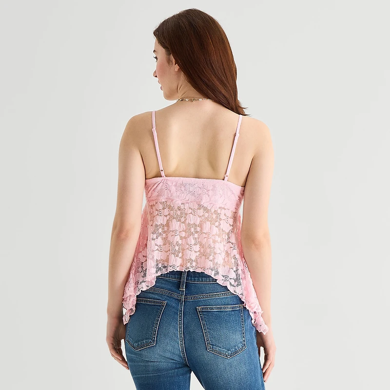 Forever 21 Womens Juniors Sweetheart Neck Sleeveless Babydoll Top
