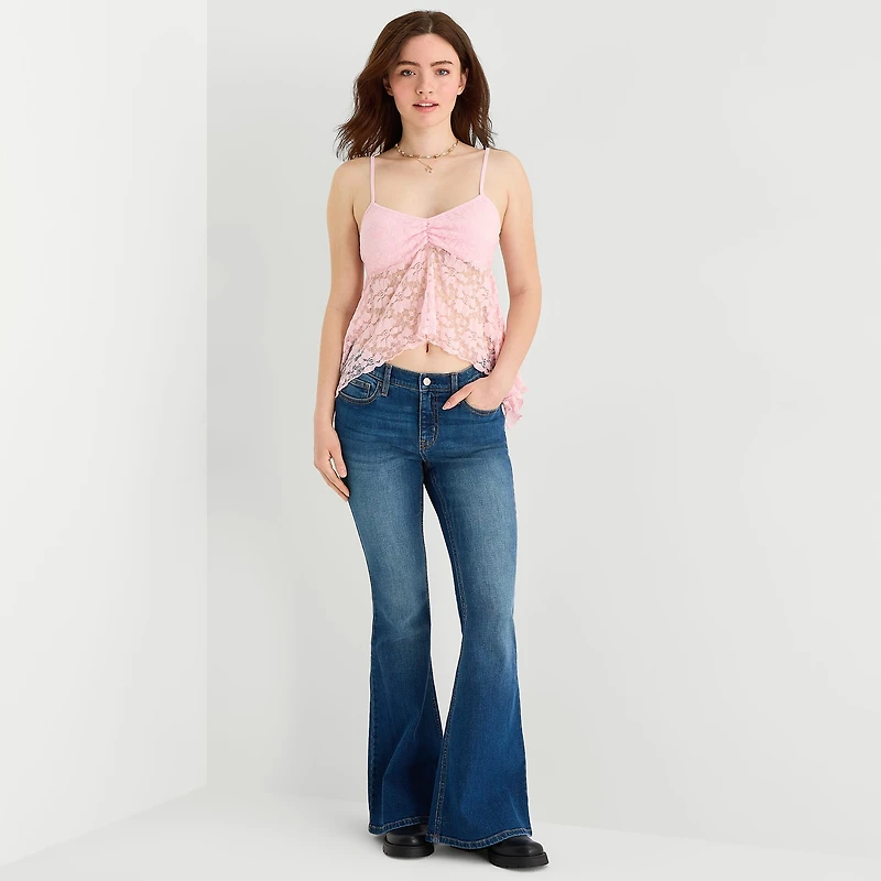 Forever 21 Womens Juniors Sweetheart Neck Sleeveless Babydoll Top