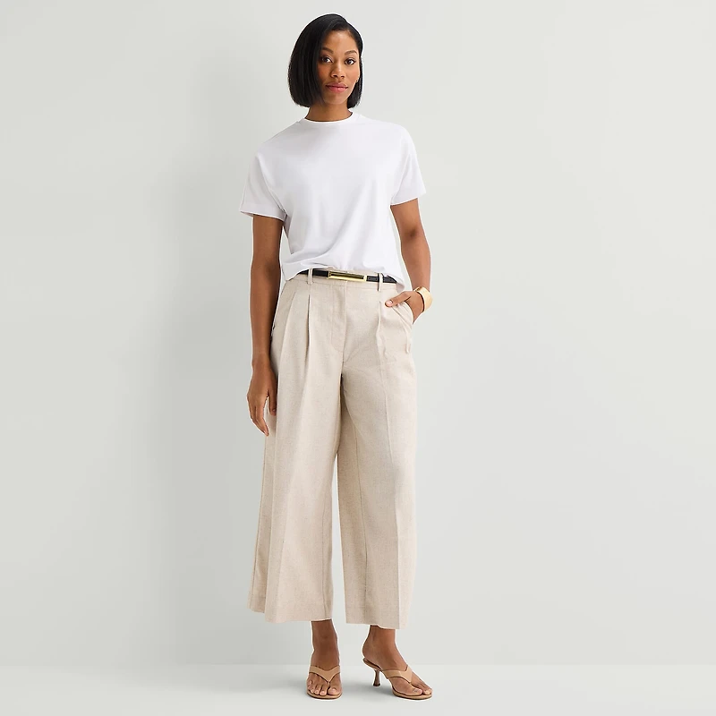 Worthington Womens Crew Neck Short Sleeve T-Shirt