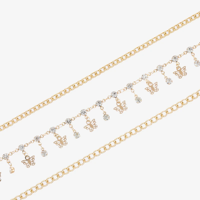 Forever 21 Womens 9 Inch Solid Curb Ankle Bracelet