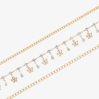 Forever 21 Womens 9 Inch Solid Curb Ankle Bracelet