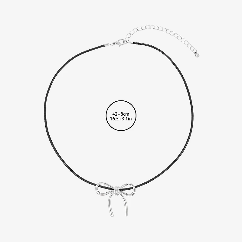 Forever 21 Womens Bow 17 Inch Pendant Necklace