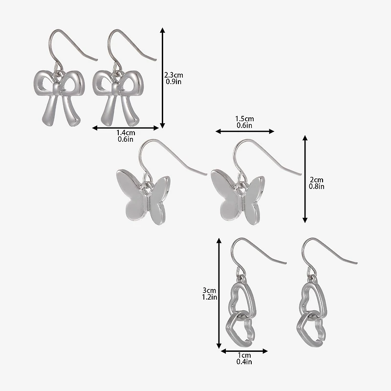 Forever 21 Womens 3 Pair Earring Set