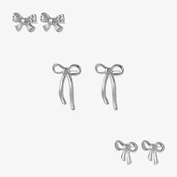 Forever 21 Womens Bow 3 Pair Earring Set