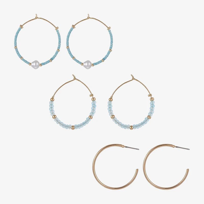 Forever 21 Womens 33.8mm Round Hoop Earrings